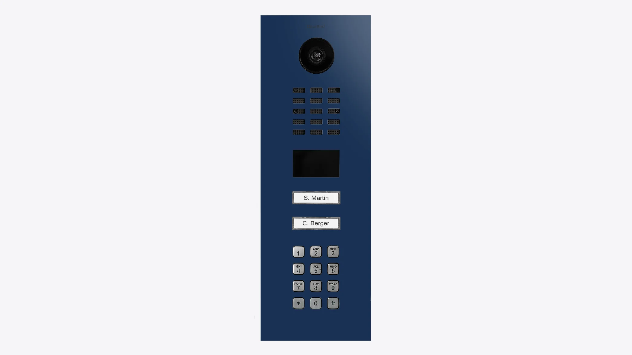 DoorBird D2102KV IP Video Door Station, 2 Call Button in Cobalt Blue, RAL 5013