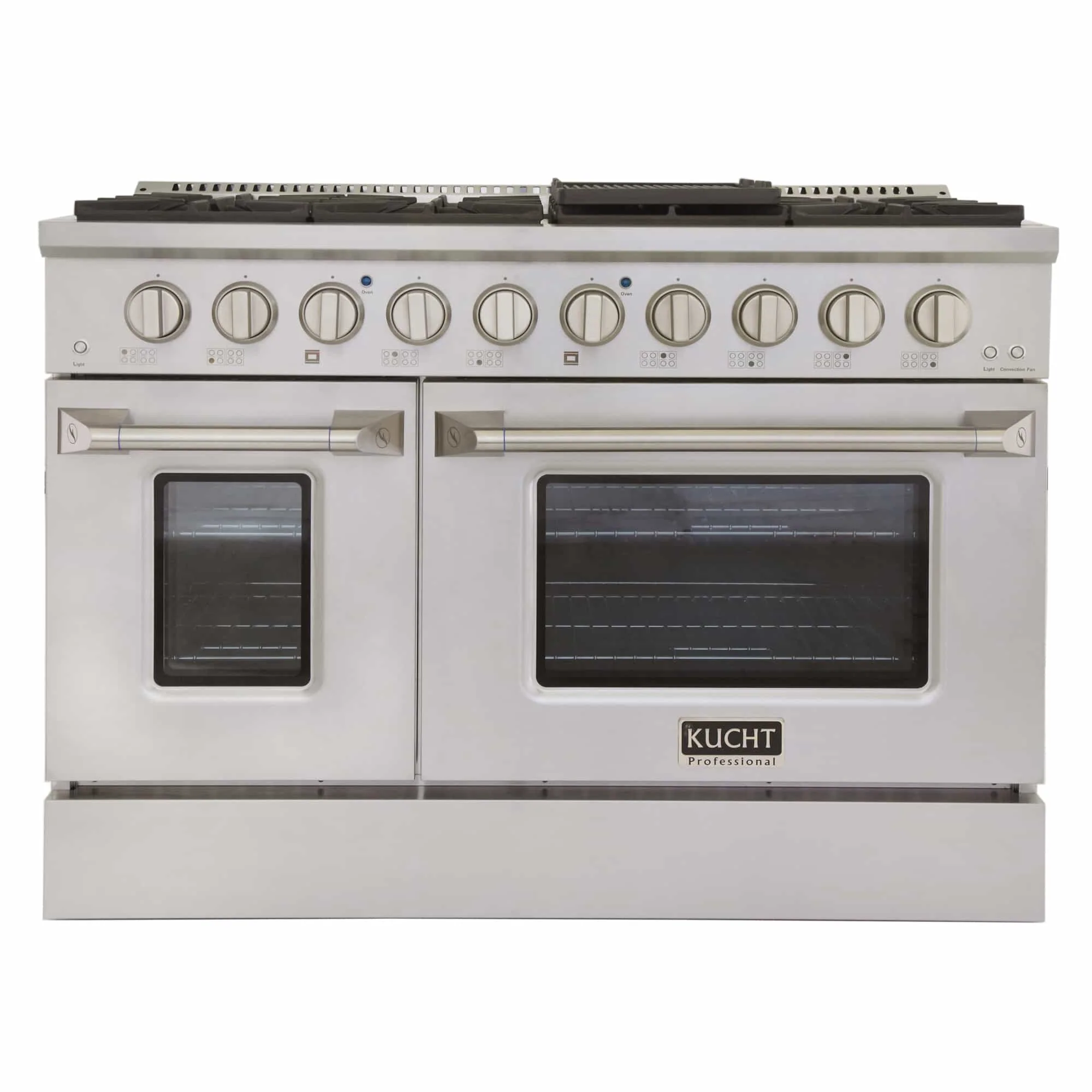 Kucht 48-Inch Pro-Style Dual Fuel Range with Propane Gas in Stainless Steel (KDF482/LP-S)