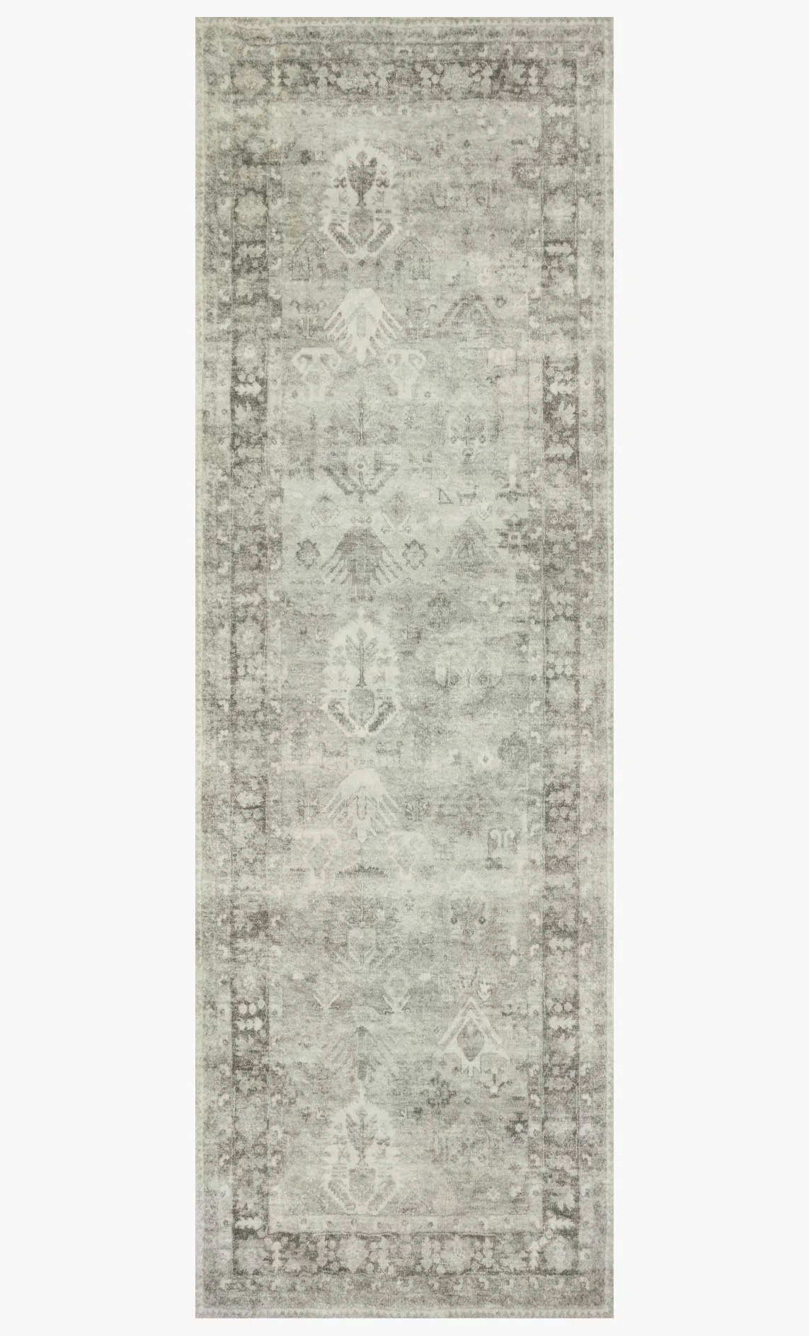 Loloi II Rosette Collection - Traditional Power Loomed Rug in Steel & Graphite (ROS-04)