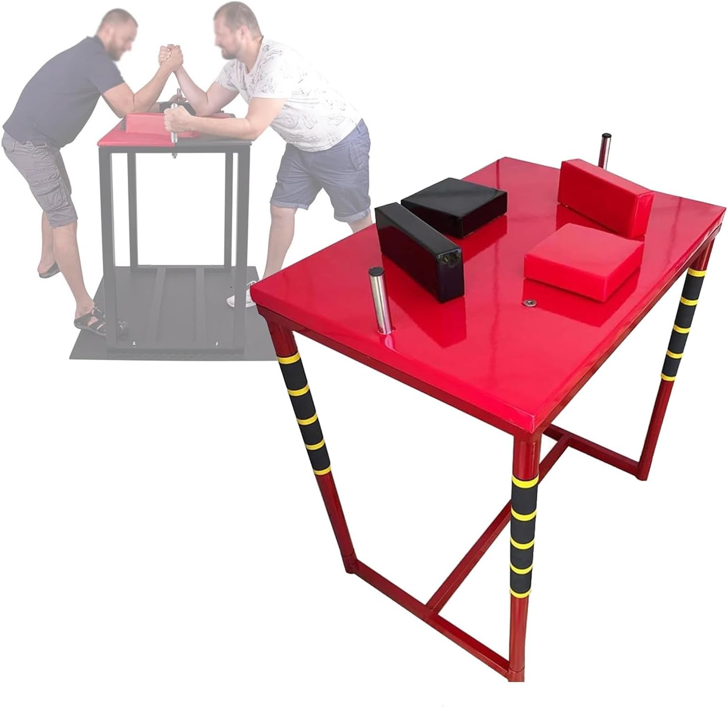 Steel Professional Competition Training Arm Wrestling Battle Board, Standard Arm Wrestling Table Fitness Equipment, Fighting Support Plate for Home Office Gym Club