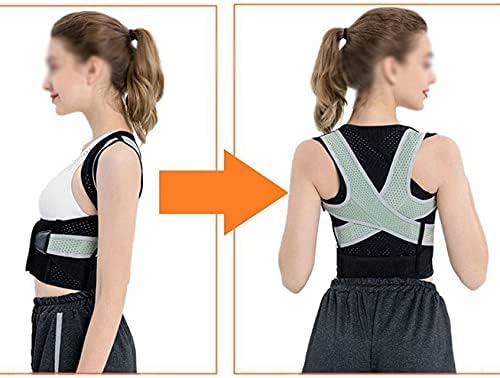 Lumbar Posture Corrector for Back Brace Adjustable Back Support Belt Shoulder Protection Posture Corset Adult(Gray,Small)
