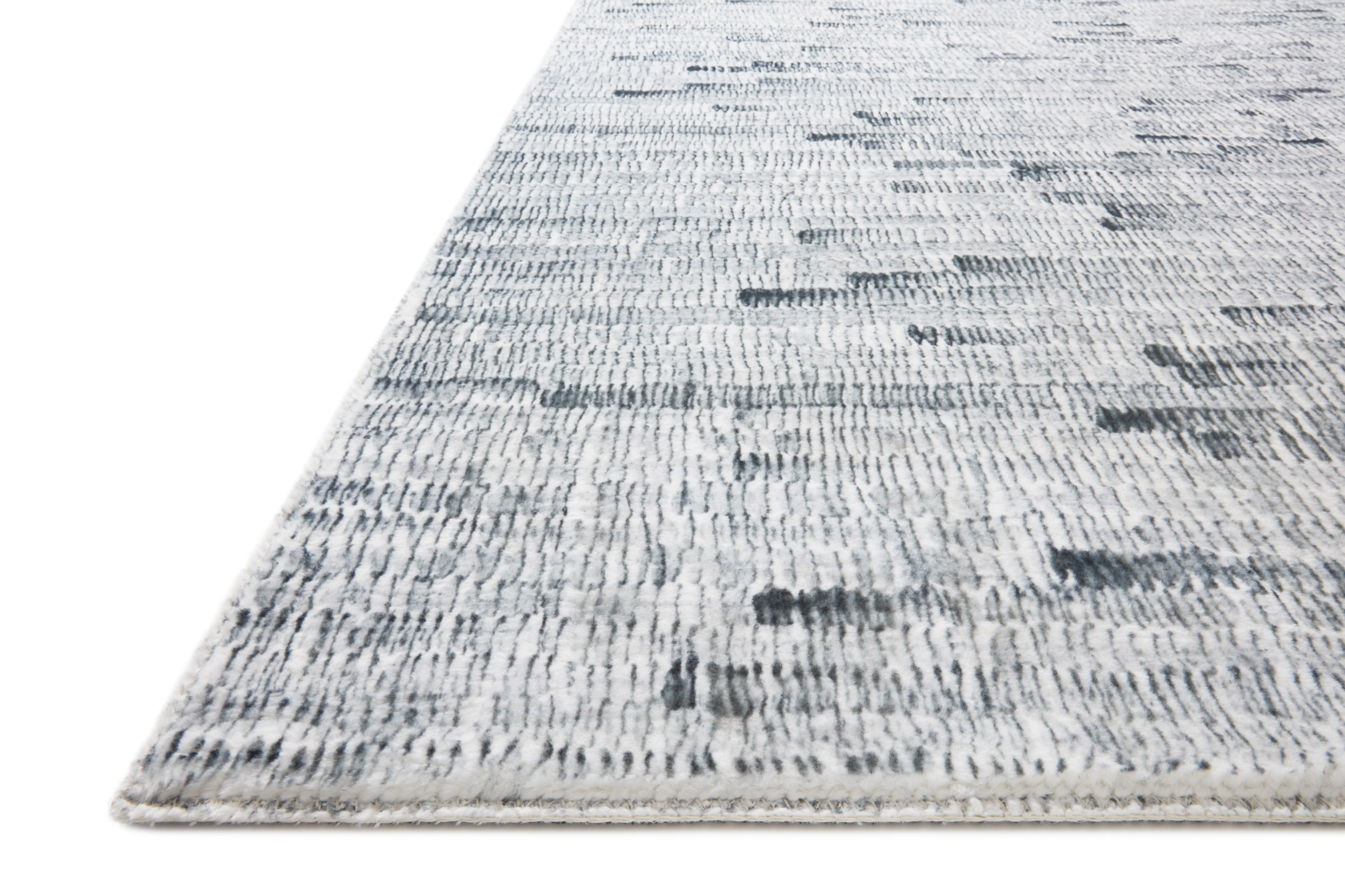 Loloi II Contemporary Pisolino Polyester Pile Power Loomed Rug in Silver, White (JOE-05)