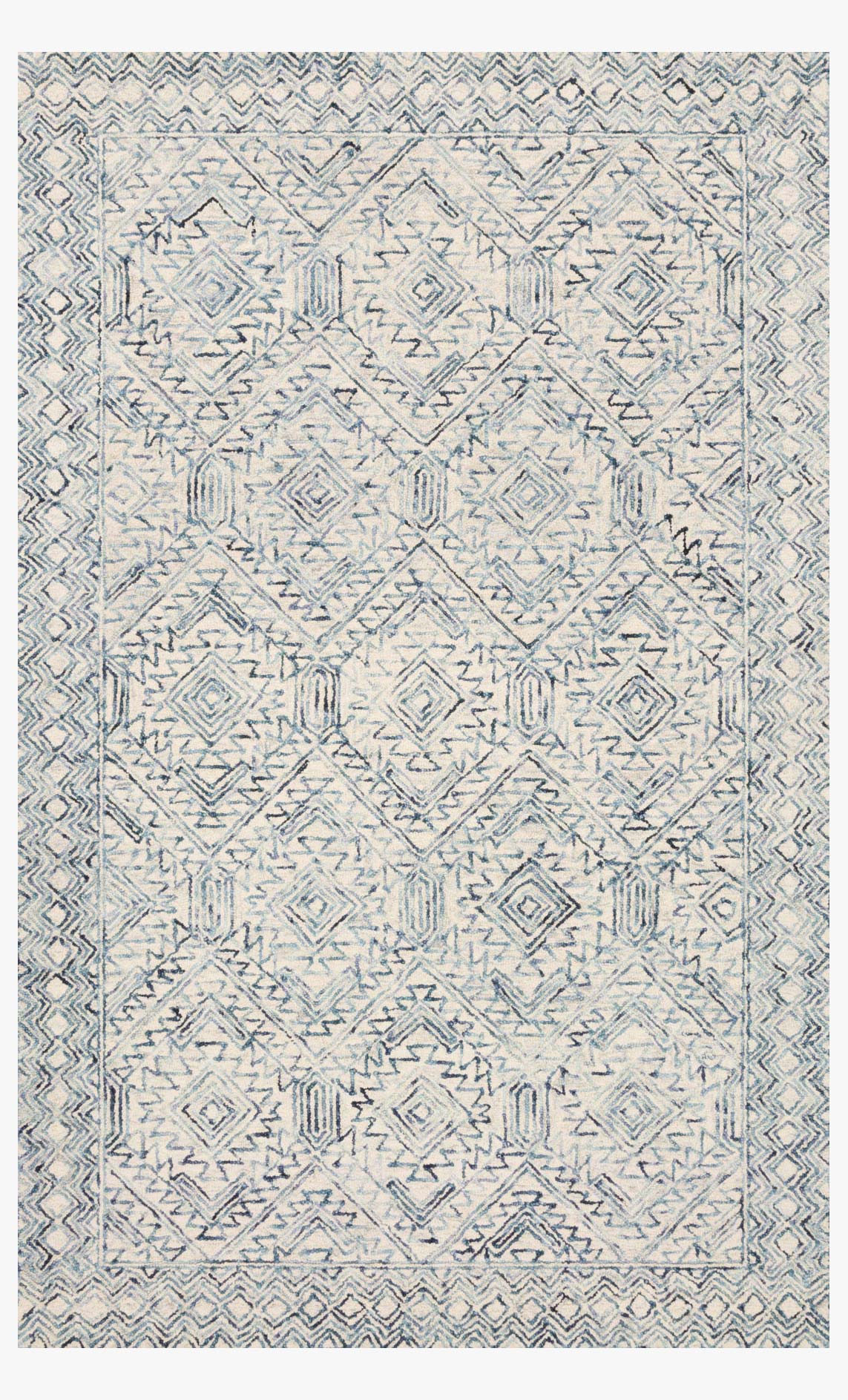Loloi II Ziva Collection - Contemporary Hand Tufted Rug in Bluestone (ZV-03)