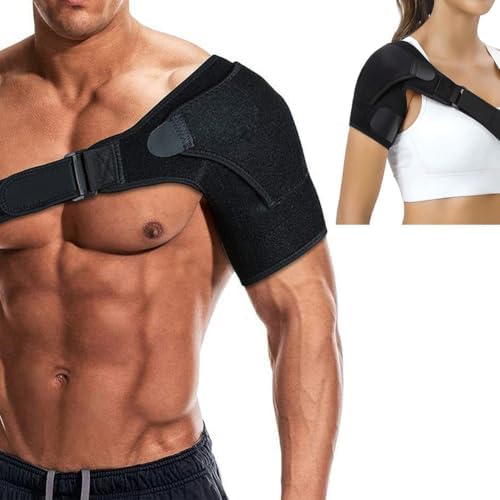 Shoulder Brace, Rotator Cuff Support Brace and Arm Sling for Pain Relief, Adjustable Compression Support Sleeve to Preventing Strains and Dislocation, Fits Left and Right Arm, Men & Women