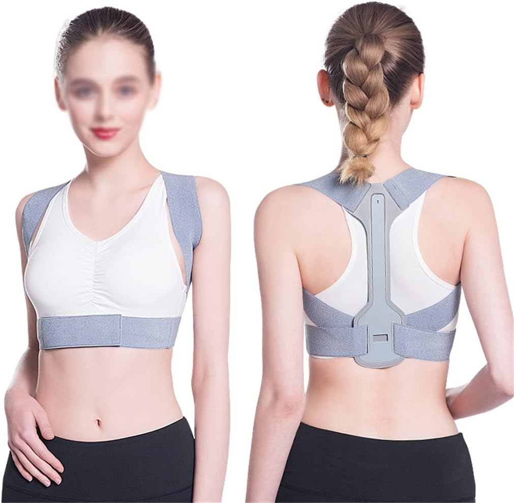 Brace Support Belt Adjustable Back Posture Corrector Clavicle Spine Back Shoulder Lumbar Posture Correction Corset for Posture(Gray2,Small)
