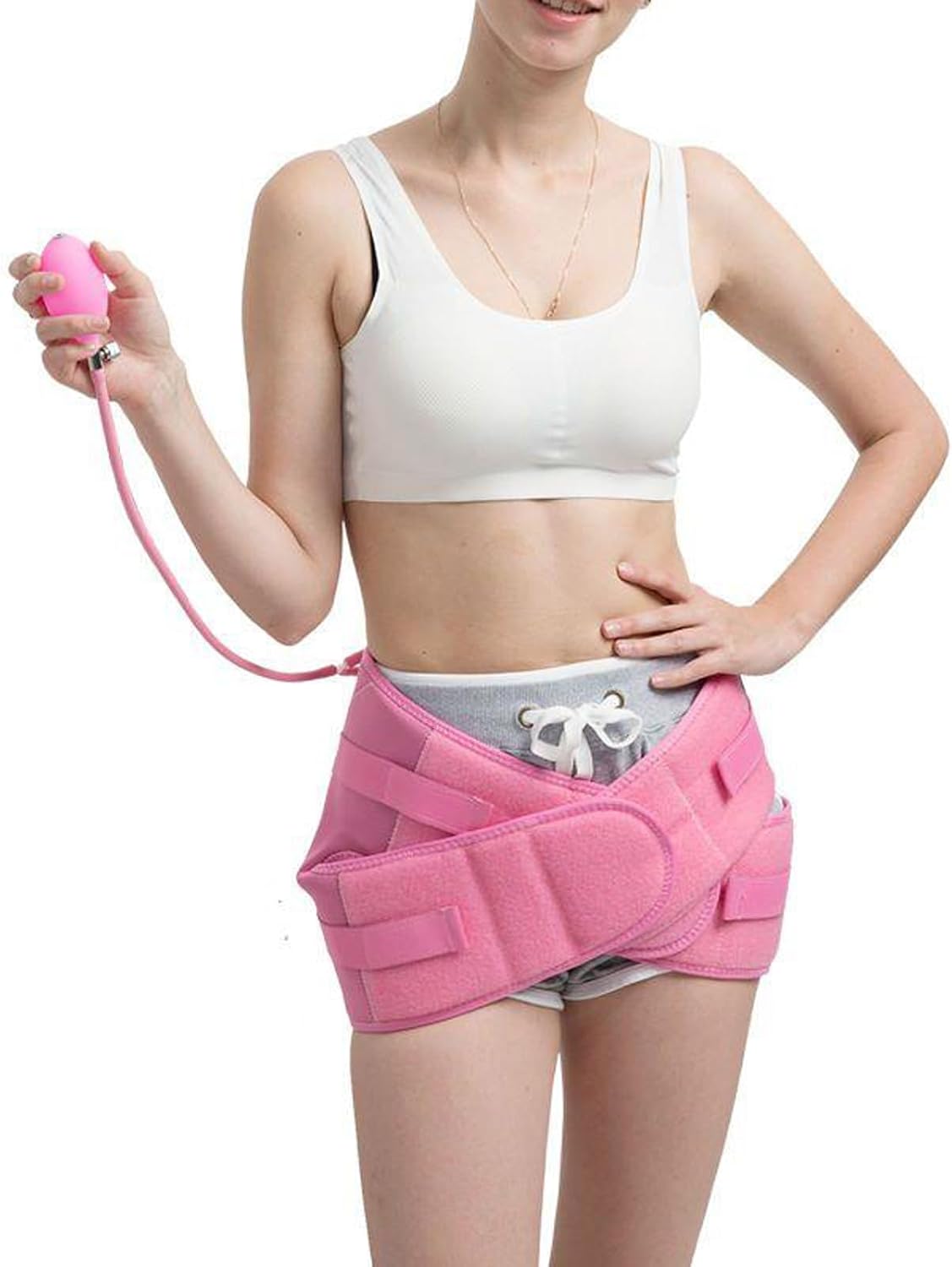 Pelvic Correction Inflatable Belt Body Shaper Postpartum Recovery Lift Hip Abdomen That Alleviate Sciatic Pelvic Lower Back Leg Pain Stabilize Trochanter Belt,Pink,Pink