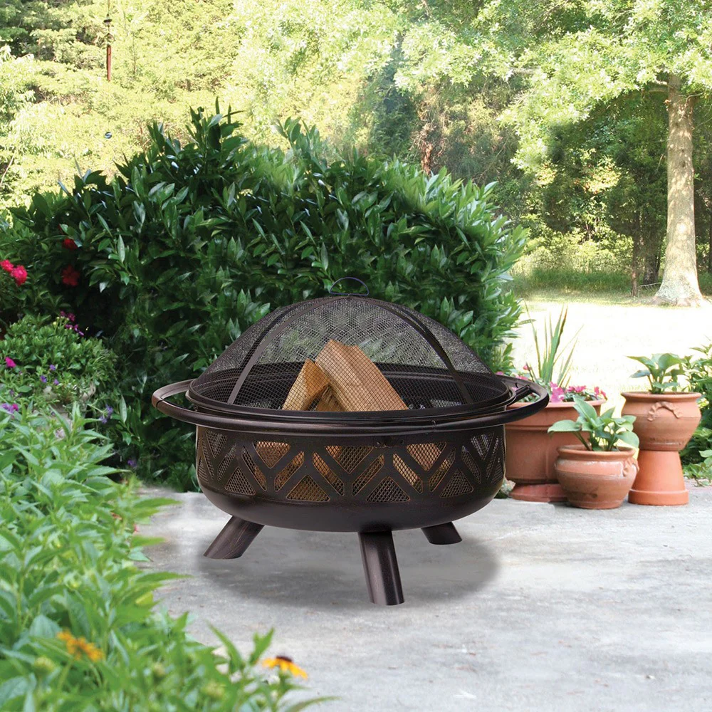 Endless Summer Oil Rubbed Bronze Outdoor Wood Burning Fire Pit