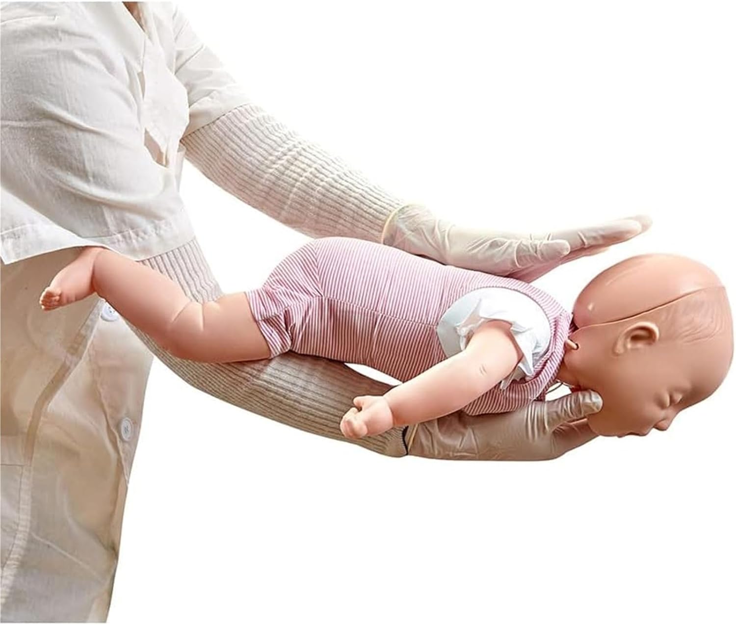 Infant Cardiopulmonary Resuscitation, Heimlich Maneuver and Cardiopulmonary Resuscitation (CPR) Practice, Easy to Use, Baby Infarction Model for Education.