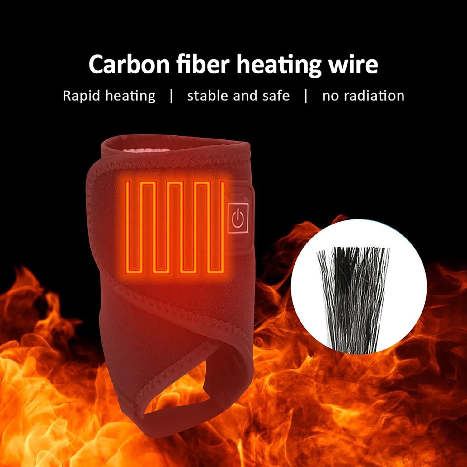 Ankle Protector Heating Ankle Brace Electric Ankle Massager OK Cloth 360° Wraparound Wrap With 3 Heating Levels For Injury Joint Recovery, Pain Fatigue Relief