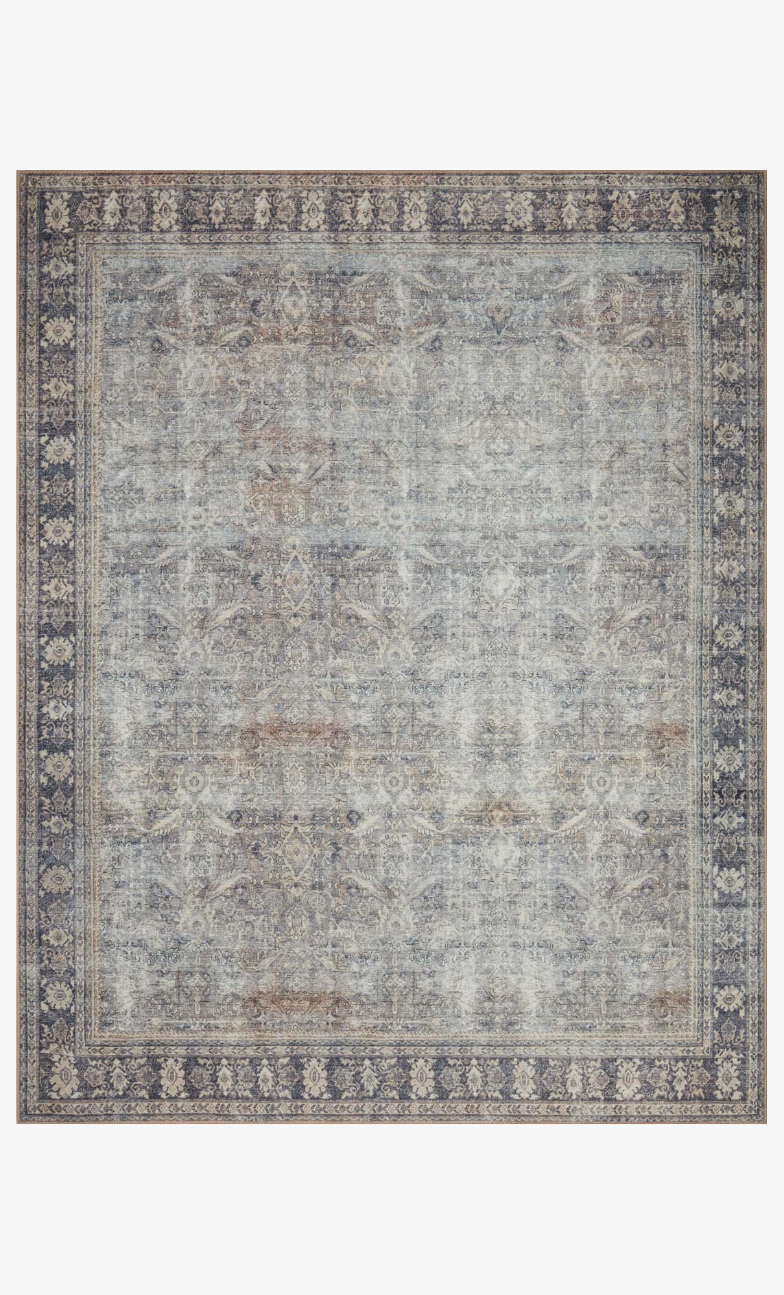 Loloi II Wynter Collection - Traditional Power Loomed Rug in Grey & Charcoal (WYN-07)