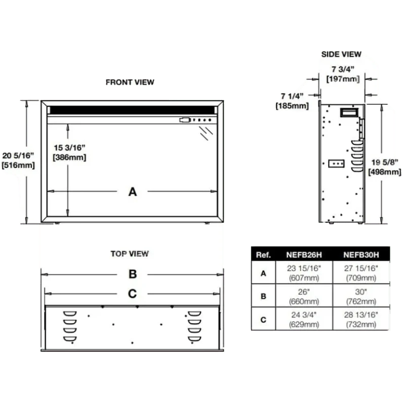 Napoleon Cineview Electric Fireplace Insert