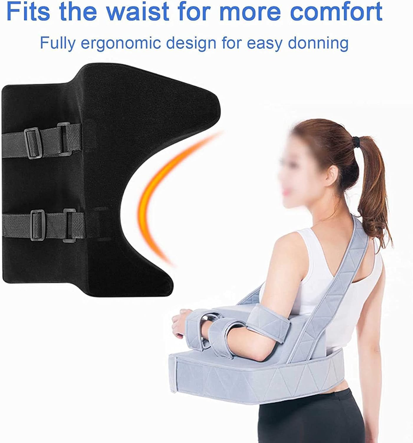 HAILM Shoulder Immobilizer, Arm Abduction Fixation Brace, Shoulder Abduction Pillow, for Shoulder Fracture, Proximal Humerus Fracture Fixation,R