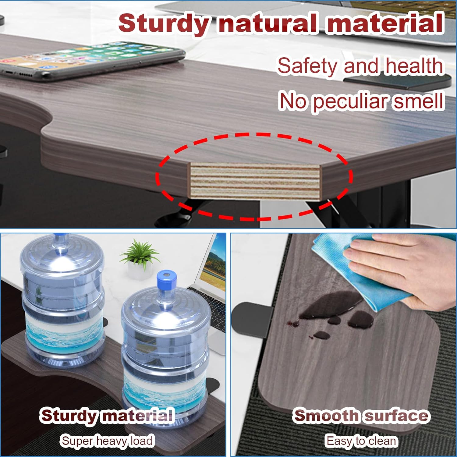 Keyboard Tray Computer Elbow Arm Support, Clamp on Table, Foldable Keyboard Drawer Tray, Ergonomics Desk Extender Tray, for Small Desk Ergonomic/75 * 24Cm Under Desk Keyb,