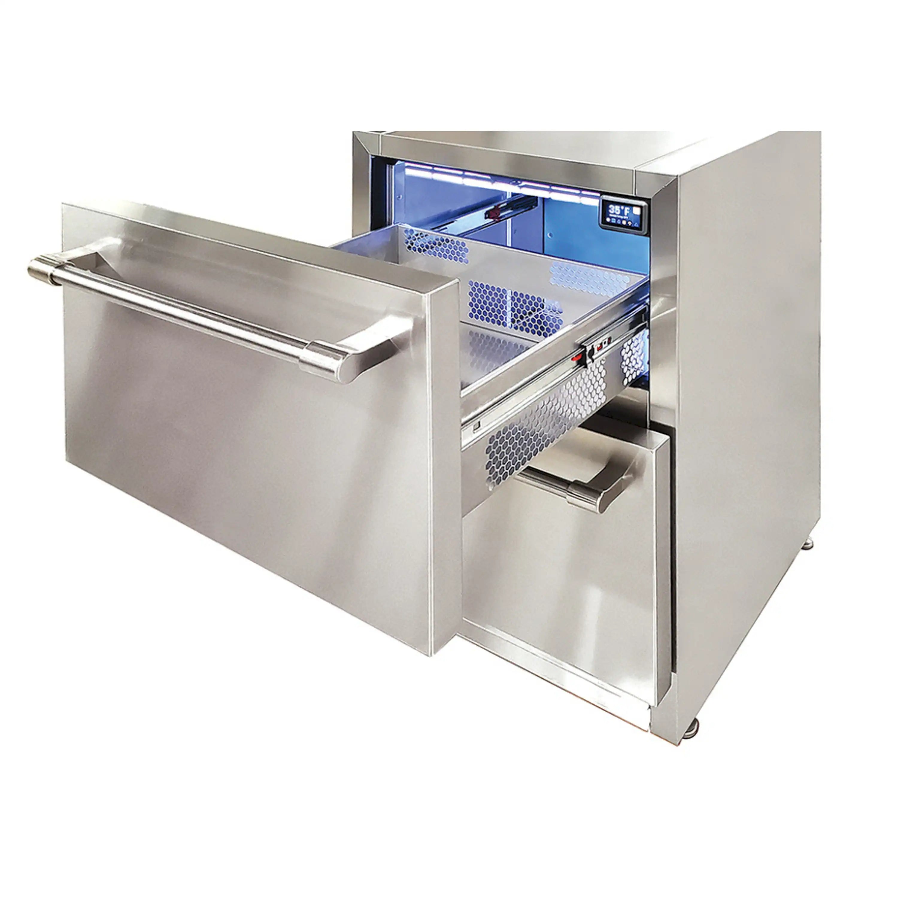Capital 24-Inch Undercounter 2 Drawer Refrigerator in Stainless Steel (CR-24D)