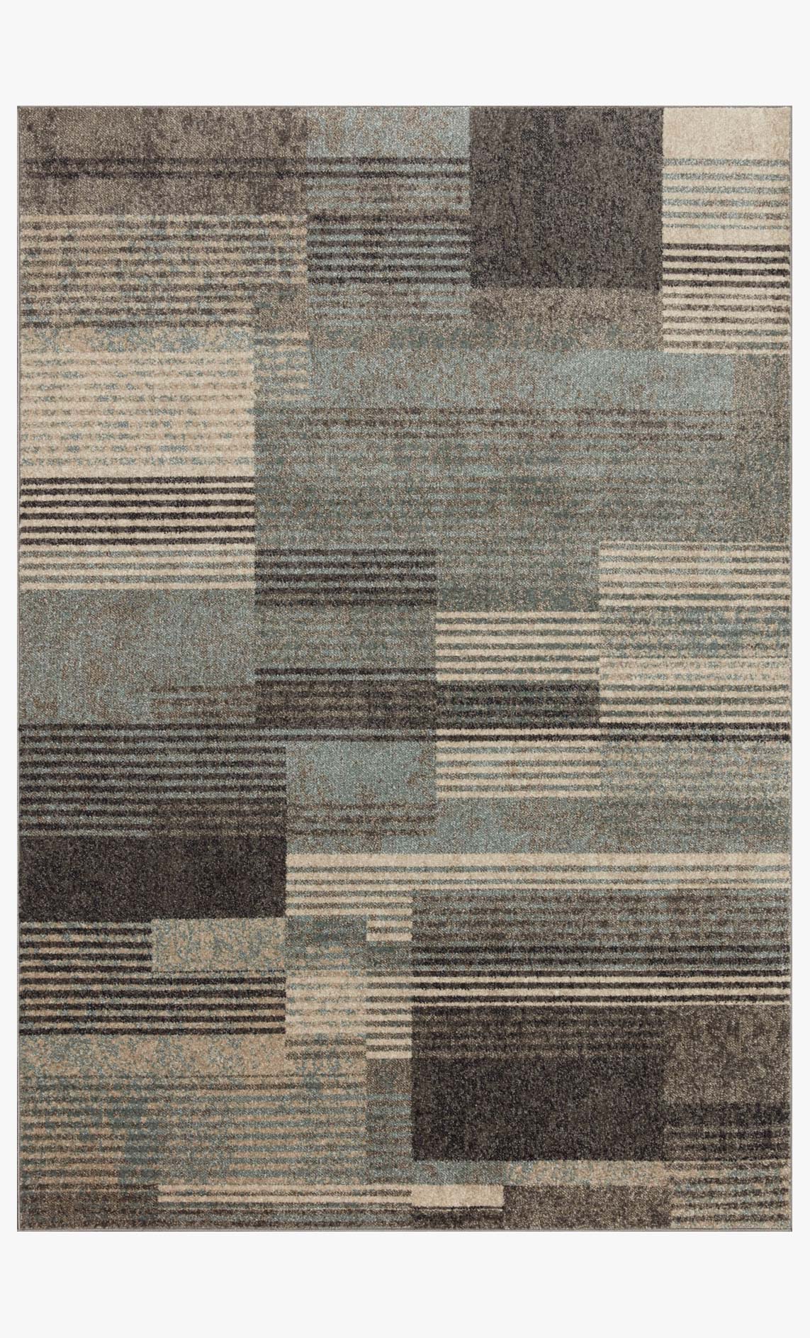 Loloi II Bowery Collection - Contemporary Power Loomed Rug in Storm & Taupe (BOW-06)