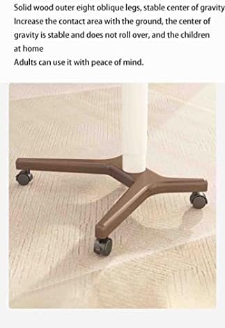 Overbed Table with Wheels,Solid Wood Lifting Desk Study Table Home Workbench Bedside Movable Table,Hospital and Home Medical Use (a L 80 CM)