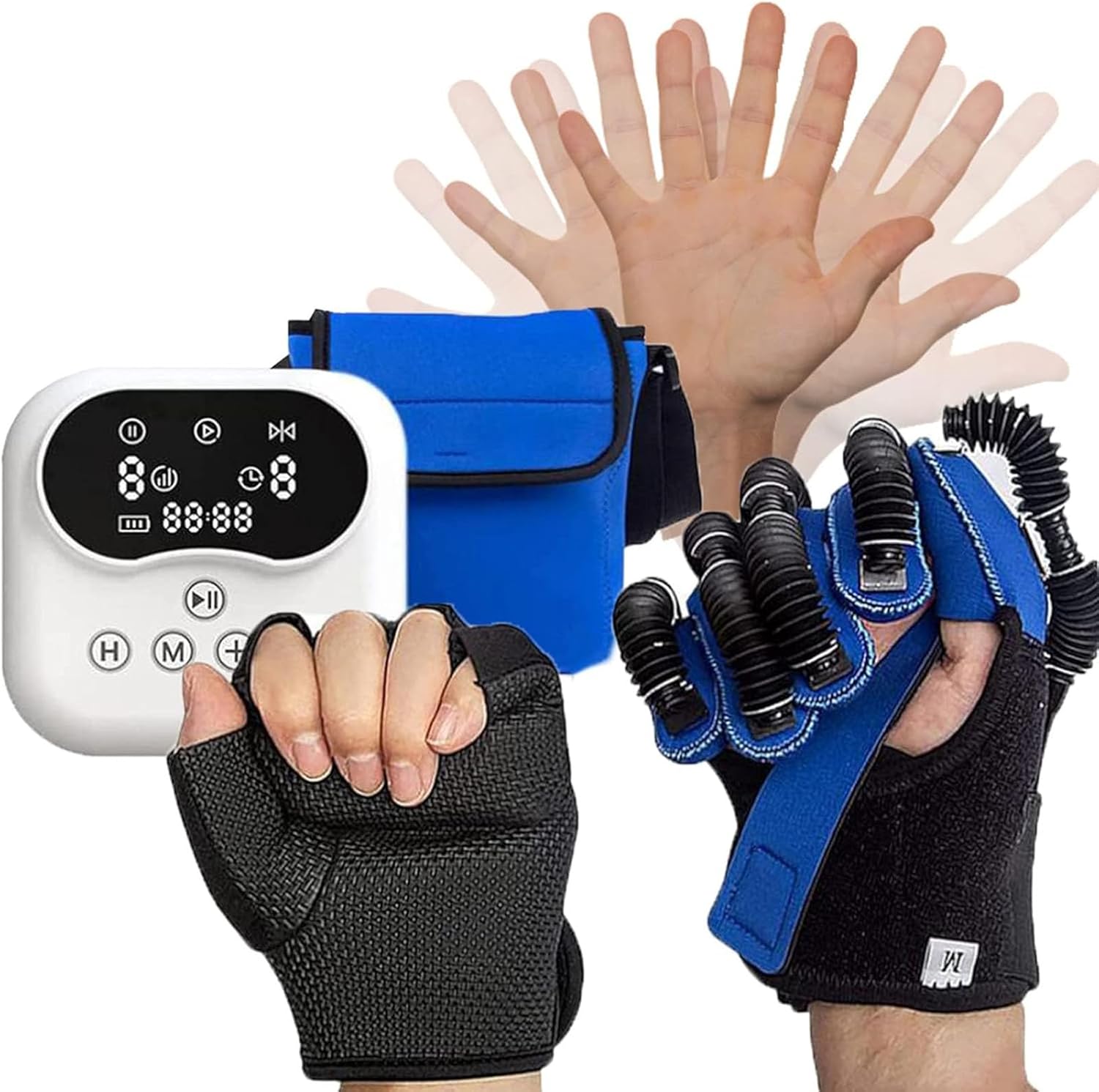 Rehabilitation Gloves Robot Finger Training & Rehab Orthotics for Flexion Of Joints & Fingers for Increasing Strength,Hemiplegia Patients,Exercise Wrist And Fingers (Right L)