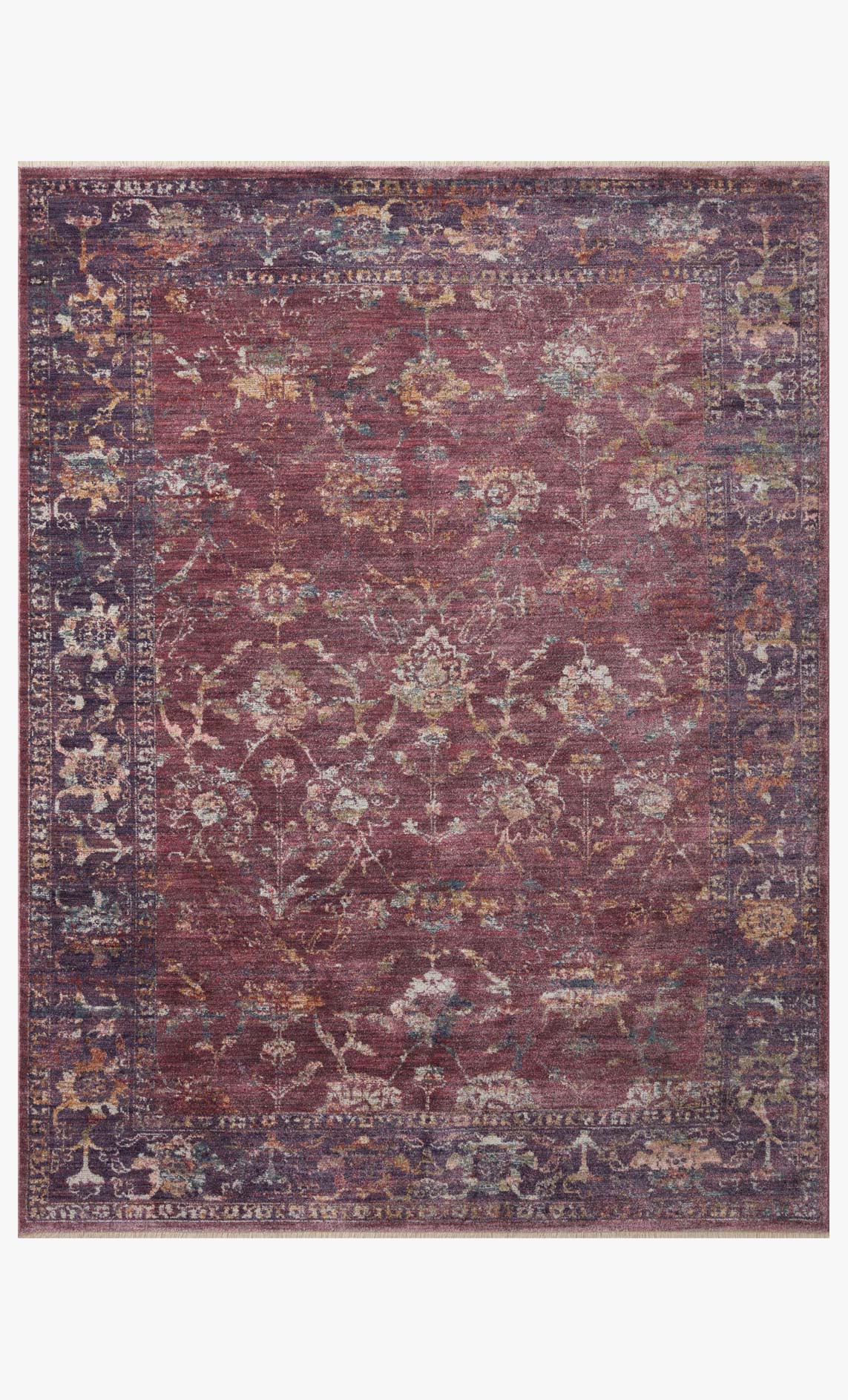 Loloi Giada Collection - Traditional Power Loomed Rug in Grape (GIA-02)