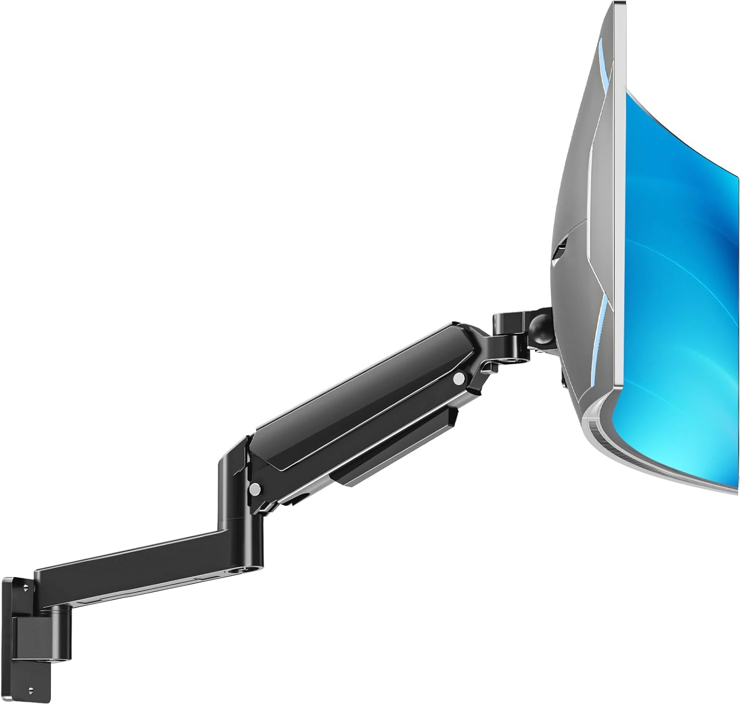 MOUNTUP Monitor Wall Mount for 49 45 43 40 35 32 27 24 Inch Screens, Heavy Duty Wall Monitor Mount, Holds 4.4 to 44 lbs, Ultrawide Monitors Arm Wall Mount, VESA Mount 75x75/100x100mm