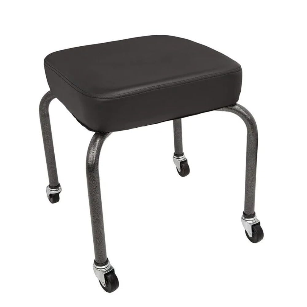 Sammons Preston Square Therapy Stool, Black, Cushion Seat for Office, Clinical, or Home Use, Comfortable Seat Design for Back, Spine, Lower and Upper Lumbar Support, Foam Padding for Support