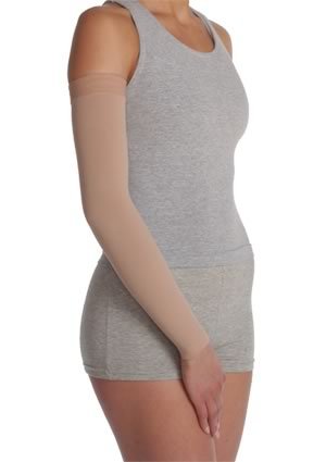 Juzo Soft 2002CG Armsleeve 30-40mmHg w/ Silicone Top Band Model: 2002CG - STANDARD, Size: II - Small, Length: L-Long, Color: Chestnut 23