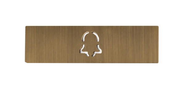 DoorBird Nameplate for One Call Button D21X  in Real Burnished Brass - Engraved