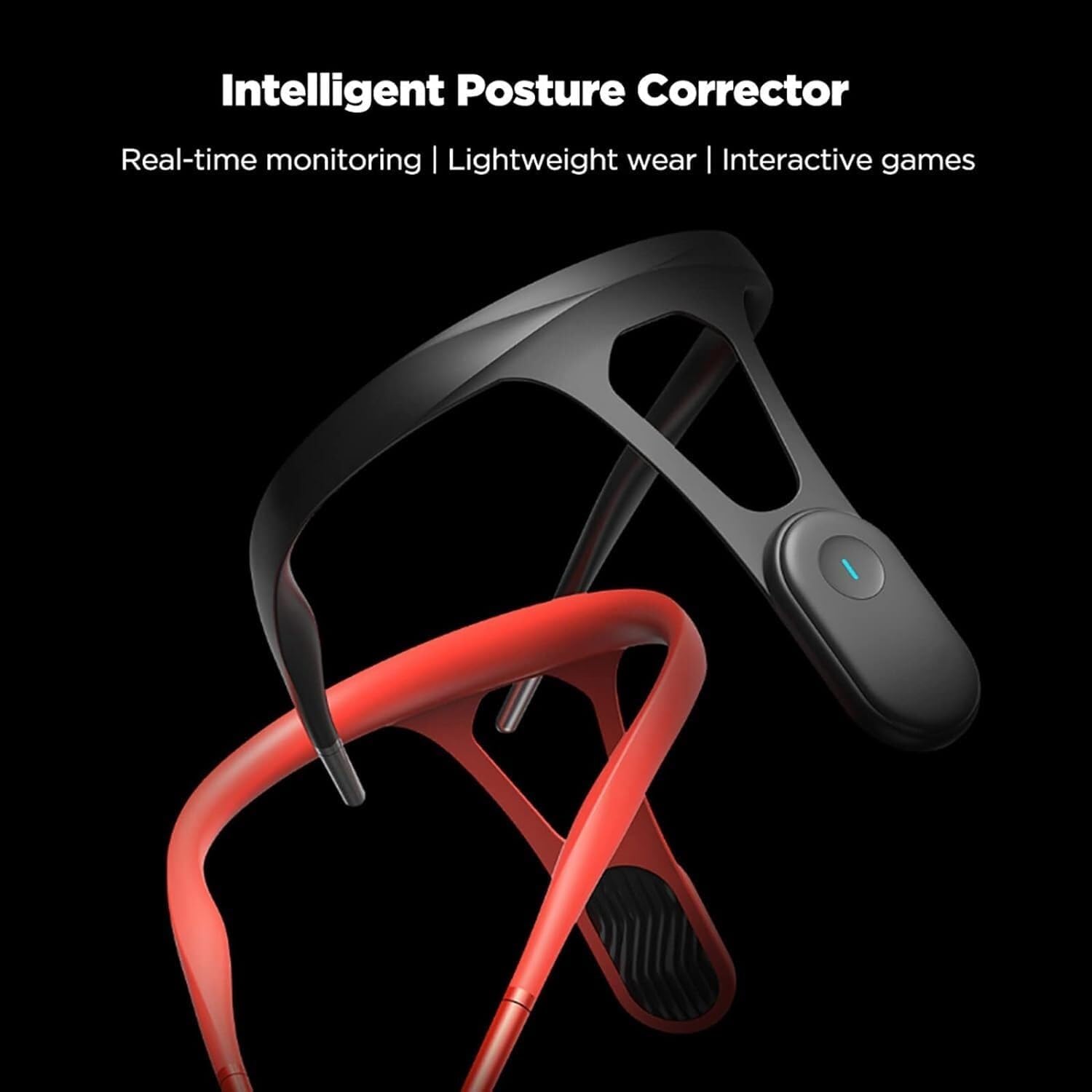 Intelligent Posture Corrector Real-time Monitoring Hunchback Intelligent Shoulder Upright Support Trainer With APP Support To Improve Slouch, Prevent Humpback, Enhance Muscle Memory ( Color : Black )