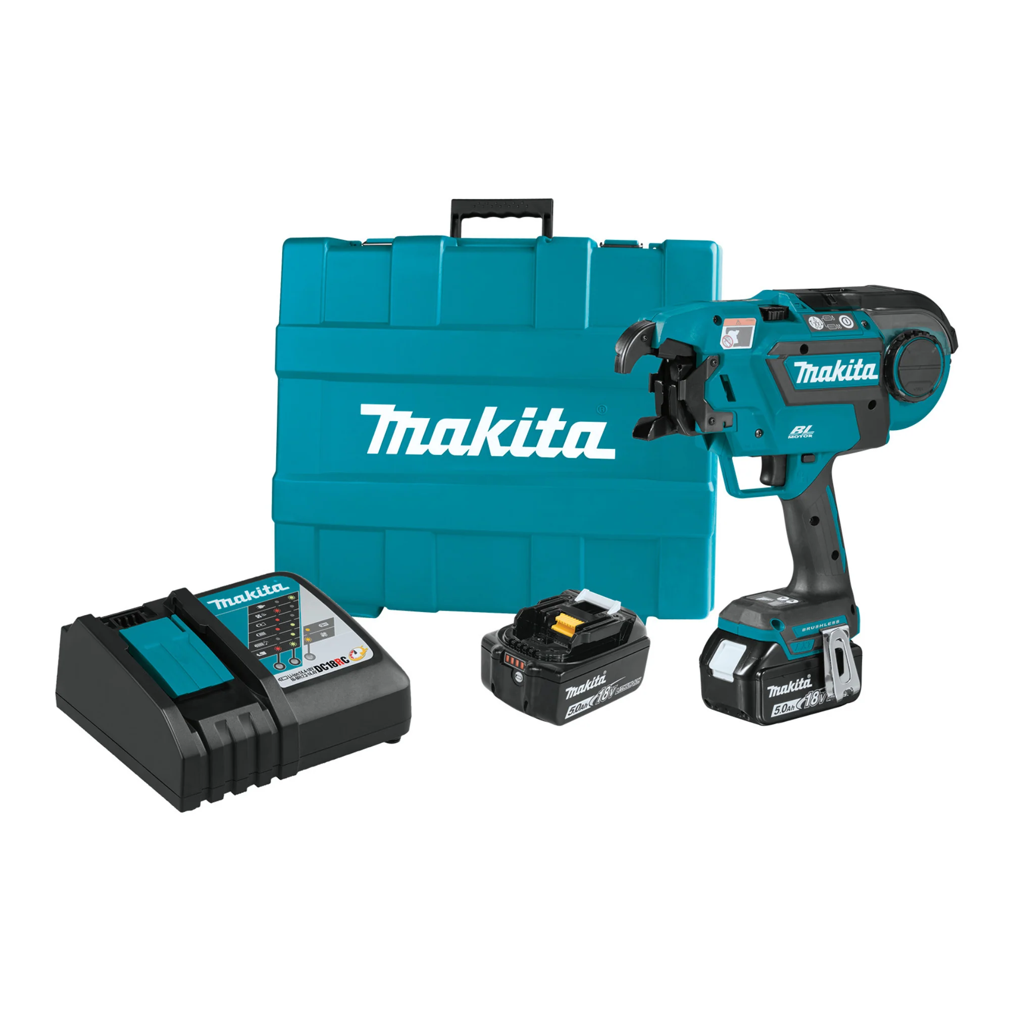 Makita XRT01TK 18V LXT Brushless Cordless Rebar Tying Tool Kit (5.0Ah Batteries)