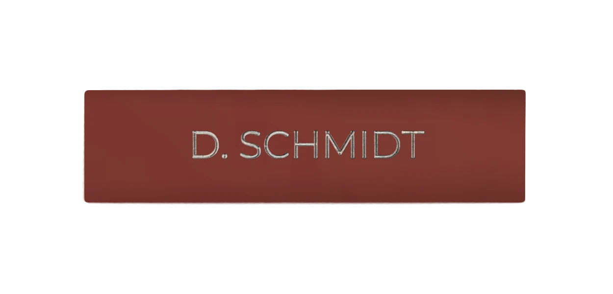 DoorBird Nameplate for One Call Button D21X  in Copper Brown, RAL 8004 - Individual Engraving