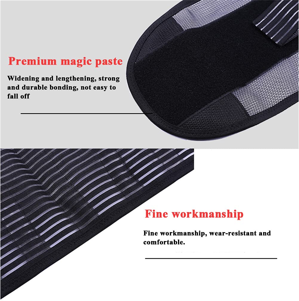 Lumbar Lower Belt Brace Splints Support Waist Trainer Belt Posture Corrector with Dual Adjustable Straps and Breathable Panels for Back Pain and Stress Relief,XL