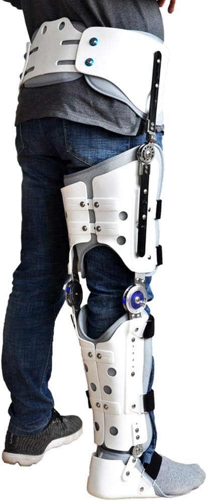 ROM Hinged Adjustable Hip Knee Brace Joint Support Leg Fracture Hip Fixed and Ankle Orthosis Brace Booster Knee, Foot Protector Thigh(