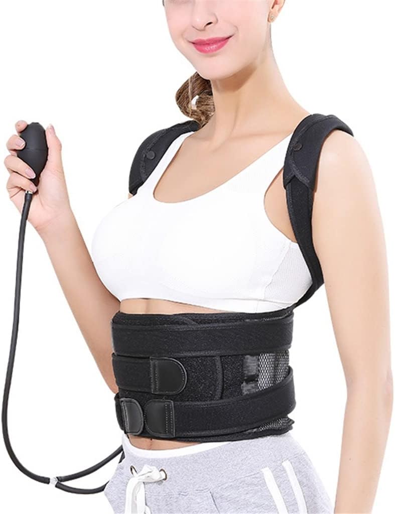 Inflatable Orthosis Pull Shoulder Support Spine Scoliosis Upper Back Brace Waist Posture Corrector Belt(M Code)