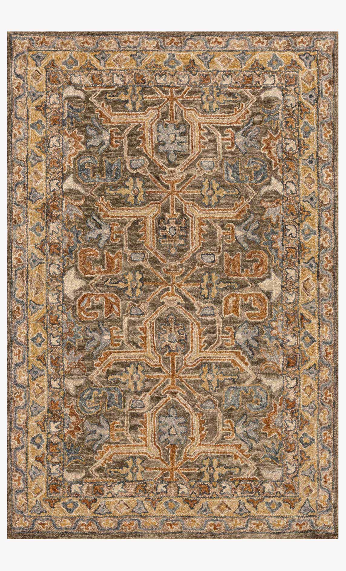 Loloi Victoria Collection - Traditional Hooked Rug in Walnut (VK-01)