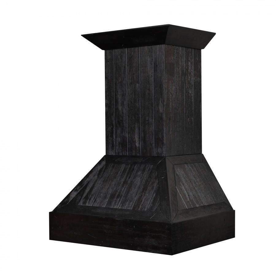 ZLINE 36-Inch Wooden Wall Mount Range Hood with Rustic Dark Finish and 700 CFM Motor (349DD-36)