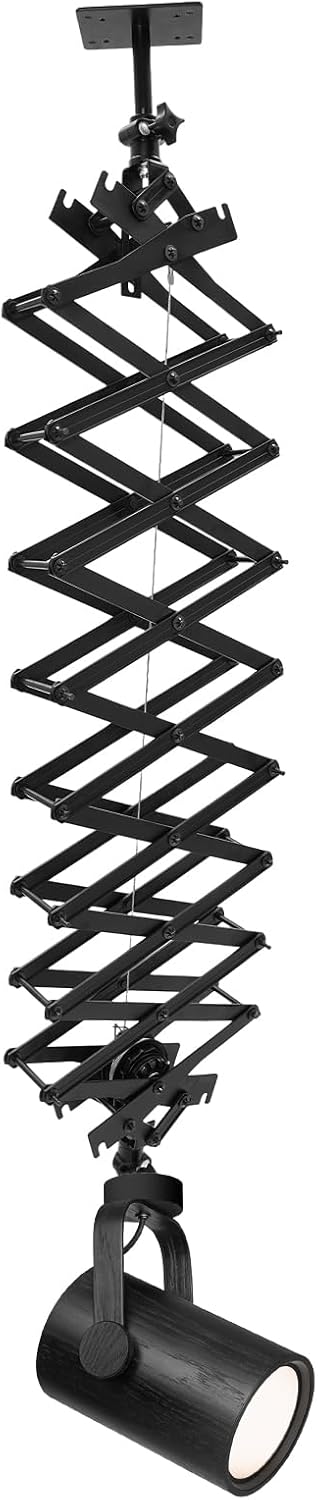 Photography Ceiling Rail System, Stretch Ceiling Light Mount Support with Safety Rope, Photograph Lighting Kit Stretch Ceiling Drop Pantograph for Studio, Retractable 21.7-78.7 in Up to 22 Lbs
