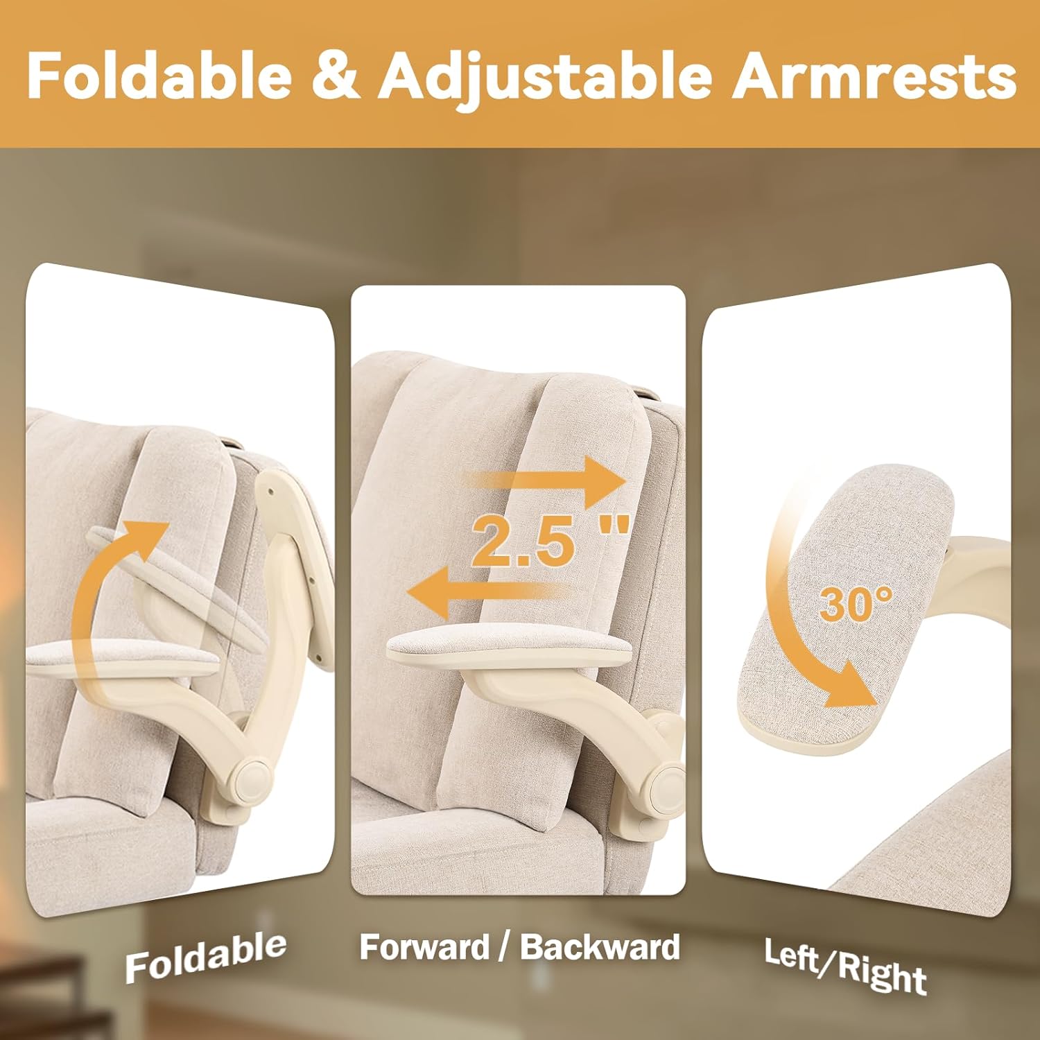 Pipersong Meditation Cross Legged Armchair, ADHD Chair with Adjustable Armrests, Criss Cross Desk Chair with Flexible Back Cushion, Swivel Footrest, Arm Support and Wheels for Home Office, Black