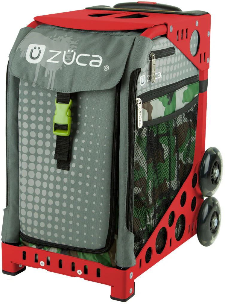 Zuca Paintball Insert Bag & Sport Frame (Red) w/ Flashing Wheels