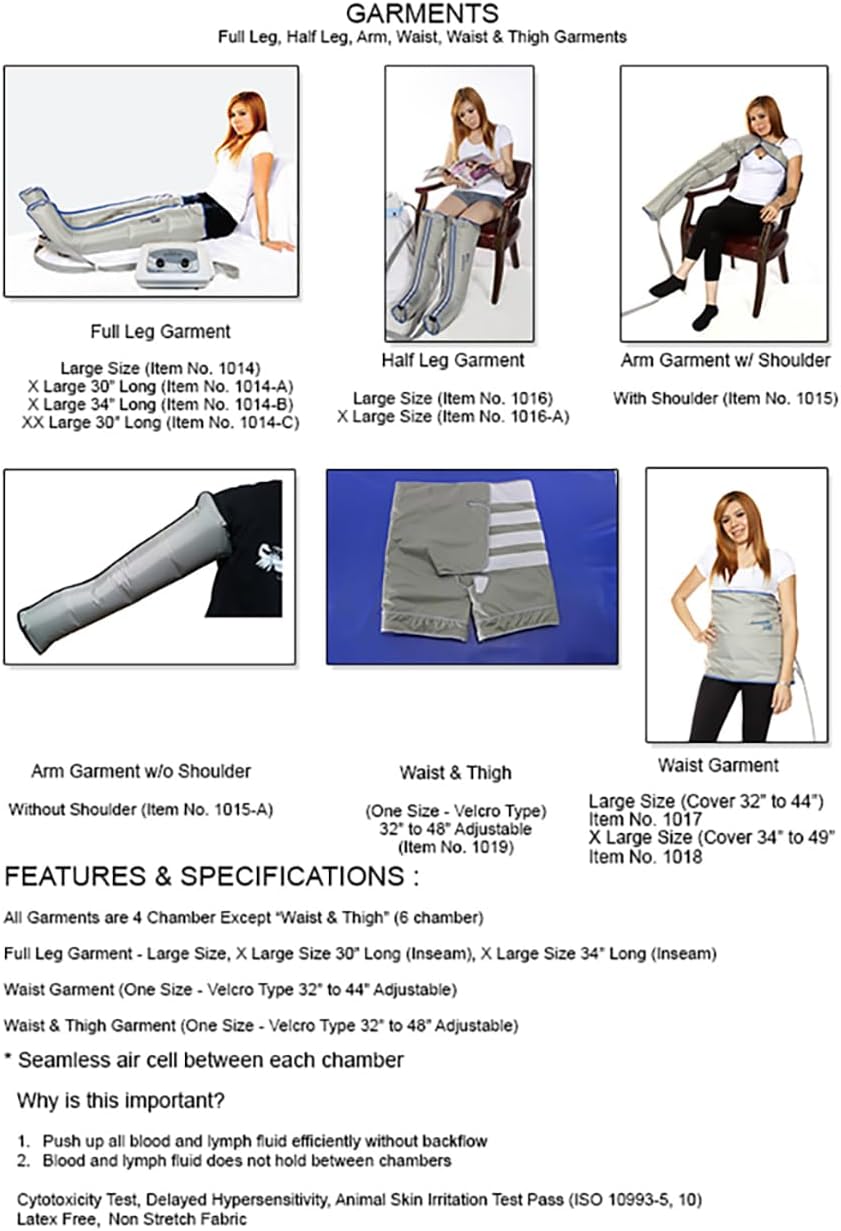 Garments Only No Machine Included Full Leg Single Large