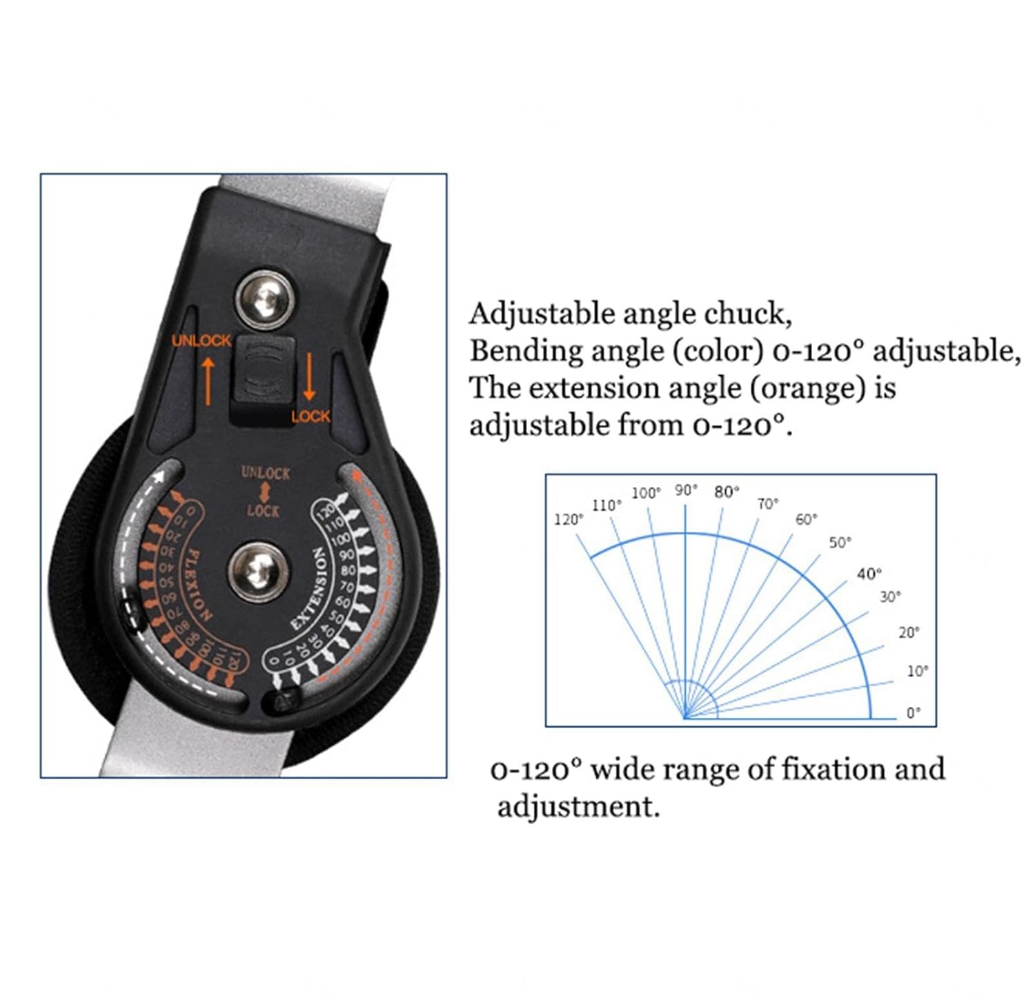 Post OP Hinged ROM Elbow Brace with Strap Stabilizer Splint Arm Injury Recovery Support After Surgery Orthosis,for Ulnar Nerve Entrapment,Sleeping,Tendonitis,Tennis,Left (Right