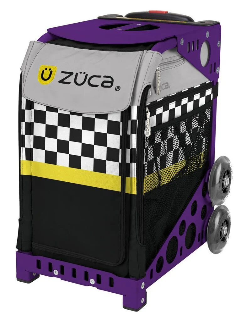 Zuca Sk8ter Block Sport Bag and Purple Frame with Flashing Wheels