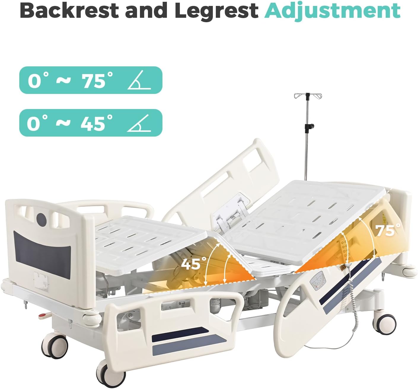 Premium 5 Function Full Electric ICU Hospital Bed with 4.7