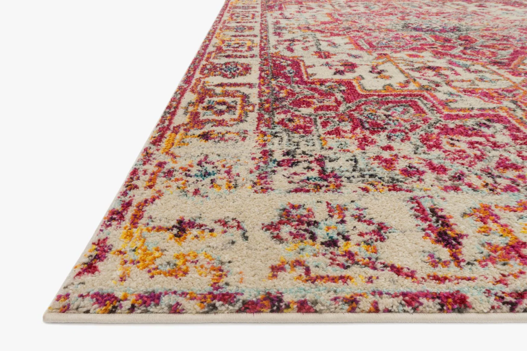 Loloi II Nadia Collection - Transitional Power Loomed Rug in Ivory & Pink (NN-02)