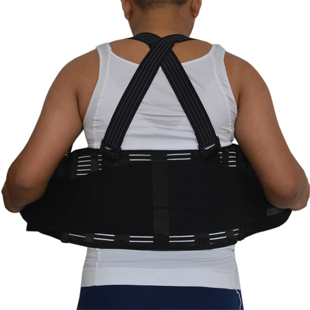 Suspender Belt Adjustable Posture Back Support Corrector Lumbar Brace Shoulder Band Corset Relief Lower Back Pain(S code)