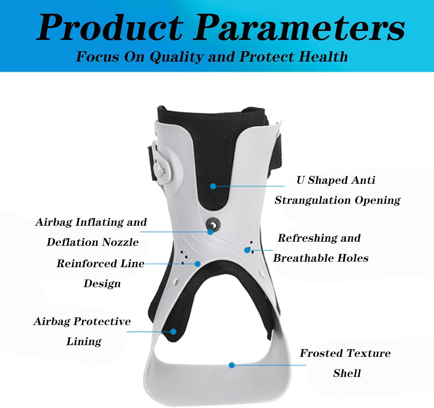 SFKLYU 1 Pair Lightweight Foot Drop Brace Ankle Brace Support Usable with Shoes or Barefoot for Hemiplegia Stroke Varus Foot Improve Walking Gait,A2,M