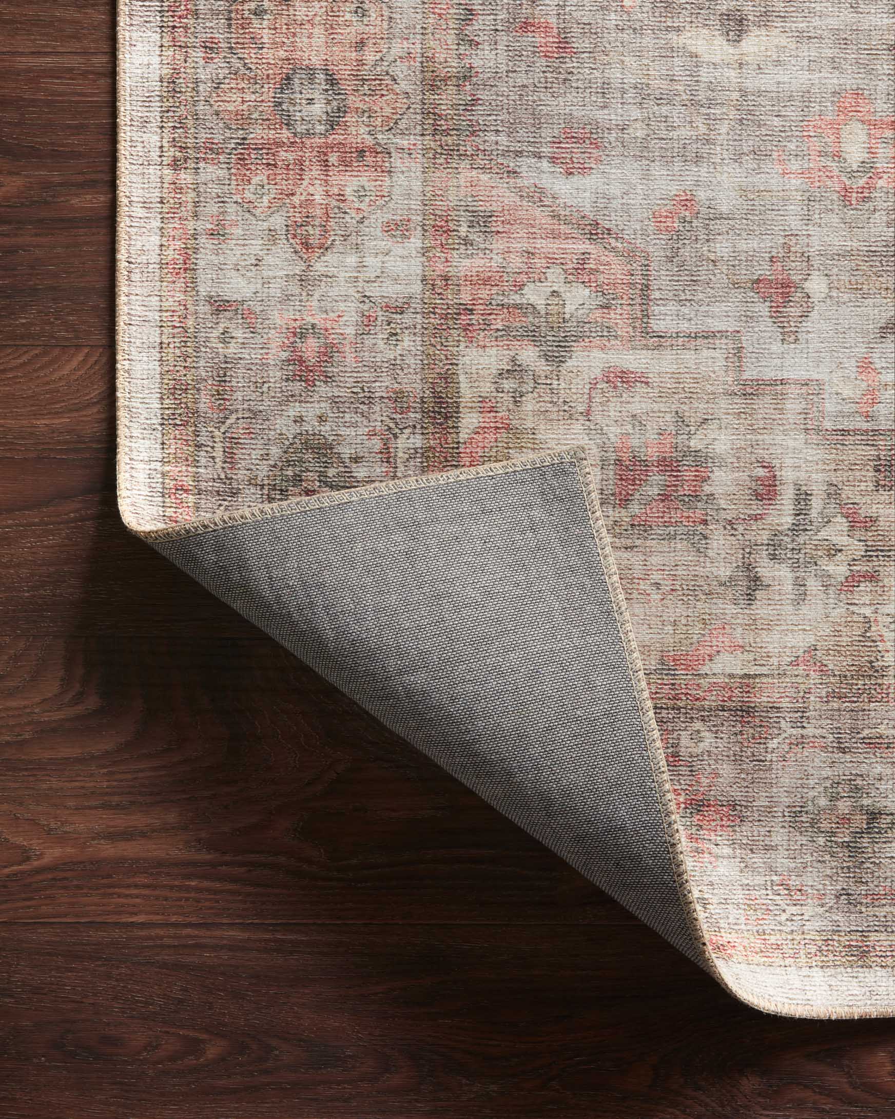 Loloi II Heidi Collection - Traditional Power Loomed Rug in Dove & Spice (HEI-02)