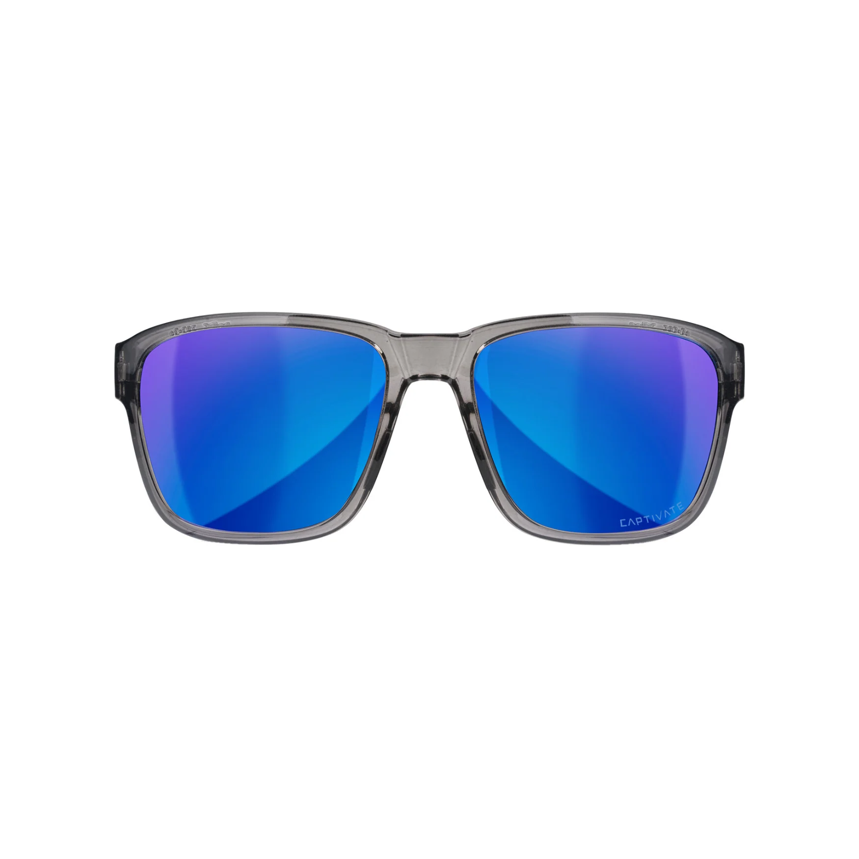 Wiley-X WX Trek Sunglasses (Blue Mirror Lens, Gloss Crystal Gray Frame)