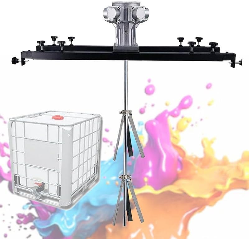 1/2HP Electric Tank Mixer - 0-2500RPM Adjustable Speed IBC Agitator for 1000L - Ideal for Paint, Coatings, Viscous Fluids, Ink Mixing & Small Cylinder Use