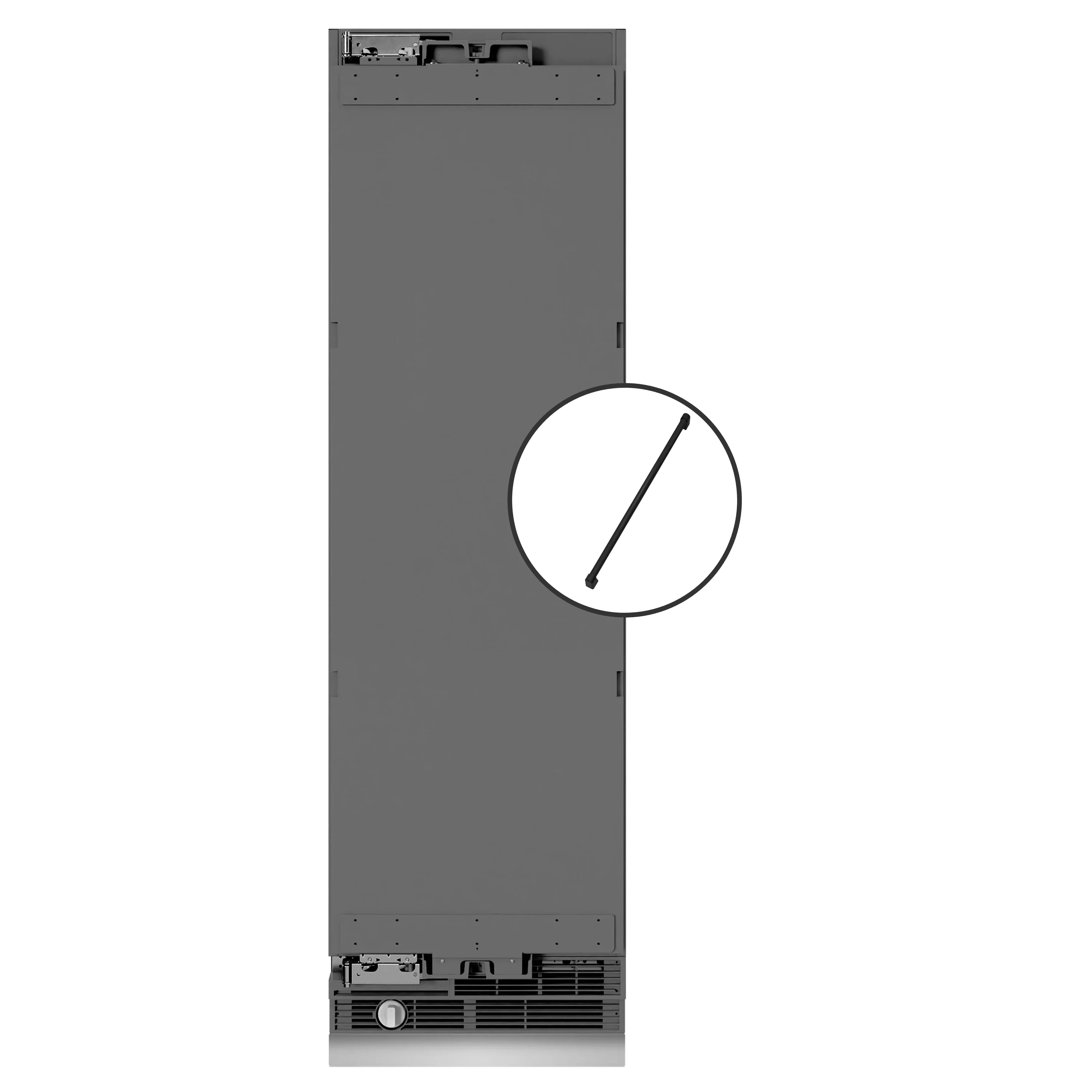 ZLINE Autograph Edition 24-Inch 12.4 Cu. Ft. Panel Ready Column Freezer with Graphite Gray Interior and Matte Black Accents (RBCFVZ-24-MB)