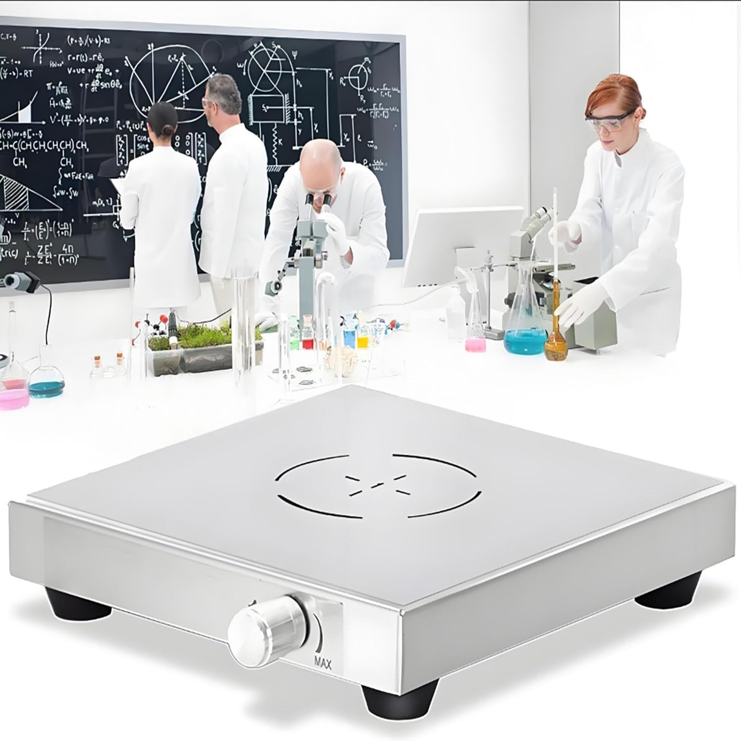 Lab Magnetic Stir Plate,200-2000 RPM Speed, Magnetic Stirrer with Stainless Steel Work Plate, Lab Stirrer,for Laboratory Use LCUMS-1