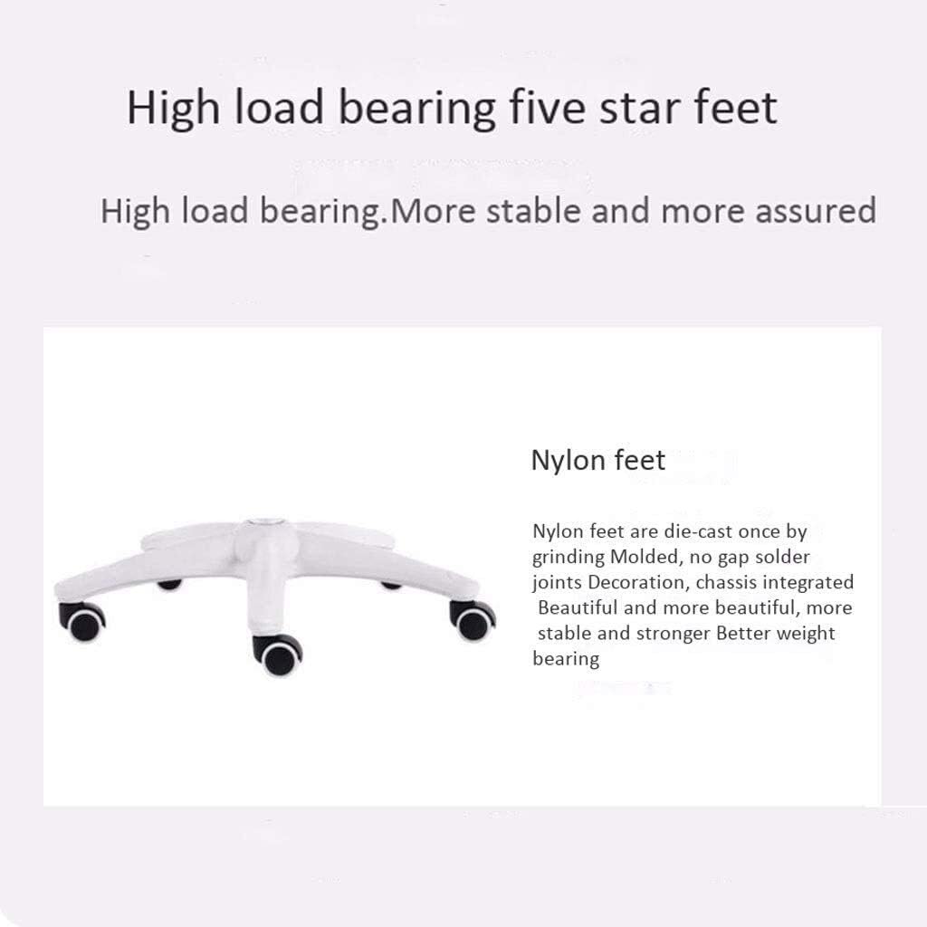 High-Back Leather Executive Swivel Adjustable Swivel Office Desk Chair with Armrests Lumbar Support Desk Ergonomic Chair Boss Chair High Back E-Sports Chair Girl Cute Lunch,Black